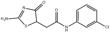 N-(3-chlorophenyl)-2-(2-imino-4-oxothiazolidin-5-yl)acetamide,54819-72-6,结构式