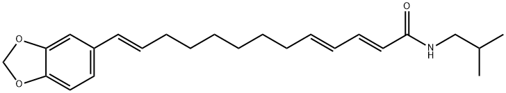 (2E,4E,12E)-13-(benzo[d][1,3]dioxol-5-yl)-N-isobutyltrideca-2,4,12-trienamide Struktur