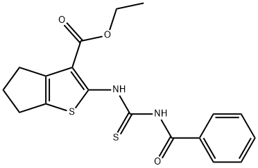 ethyl 2-(3-benzoylthioureido)-5,6-dihydro-4H-cyclopenta[b]thiophene-3-carboxylate Structure