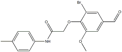 2-(2-bromo-4-formyl-6-methoxyphenoxy)-N-(4-methylphenyl)acetamide Structure