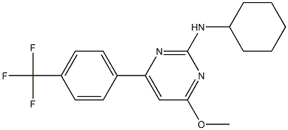 N-cyclohexyl-4-methoxy-6-(4-(trifluoromethyl)phenyl)pyrimidin-2-
amine Structure