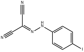 [(4-iodophenyl)hydrazono]malononitrile Struktur