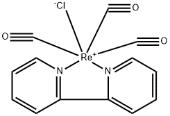 三羰基(2,2'-联吡啶)氯化铼(I) 结构式