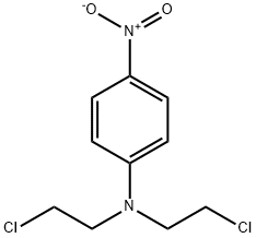 Benzenamine,N,N-bis(2-chloroethyl)-4-nitro- Structure