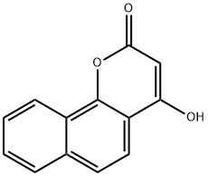 4-羟基-2H-苯并[H]色烯-2-酮, 5594-97-8, 结构式
