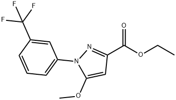 5-methoxy-1-(3-trifluoromethyl-phenyl)-1H-pyrazole-3-carboxylic acid ethyl ester Structure