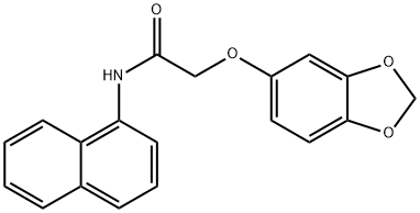 2-(1,3-benzodioxol-5-yloxy)-N-(1-naphthyl)acetamide Struktur
