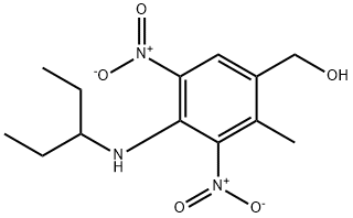 4-[(1-乙基丙基)氨基]-2-甲基-3,5-二硝基苯甲 醇,56750-76-6,结构式