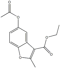 ethyl 5-acetoxy-2-methylbenzofuran-3-carboxylate Struktur