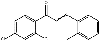 (2E)-1-(2,4-dichlorophenyl)-3-(2-methylphenyl)prop-2-en-1-one Struktur