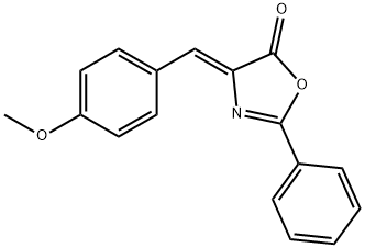2-苯基-(4Z)-(41-甲氧苯亚甲基)-5(4H)-口恶唑酮 结构式