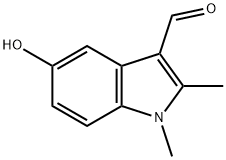 5-hydroxy-1,2-dimethyl-1H-indole-3-carbaldehyde 结构式
