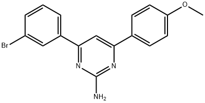 4-(3-bromophenyl)-6-(4-methoxyphenyl)pyrimidin-2-amine Struktur