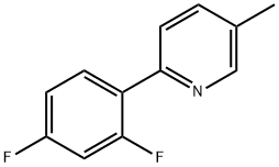 2-(2,4-二氟苯基)-5-甲基吡啶, 583052-21-5, 结构式