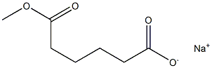 Hexanedioic acid, monomethyl ester, sodium salt 化学構造式
