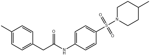 2-(4-methylphenyl)-N-[4-(4-methylpiperidin-1-yl)sulfonylphenyl]acetamide Struktur