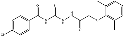 4-chloro-N-({2-[(2,6-dimethylphenoxy)acetyl]hydrazino}carbonothioyl)benzamide,587850-54-2,结构式