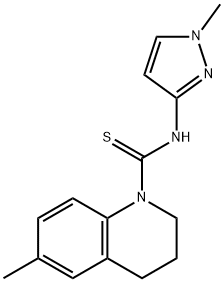 6-methyl-N-(1-methylpyrazol-3-yl)-3,4-dihydro-2H-quinoline-1-carbothioamide Struktur