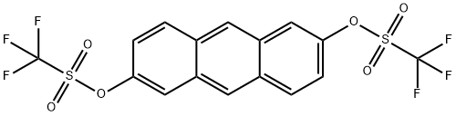アントラセン-2,6-ジイル ビス(トリフルオロメタンスルホナート) 化学構造式