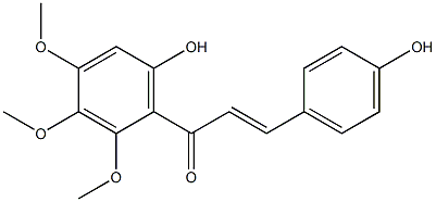 (E)-3-(4-hydroxyphenyl)-1-(6-hydroxy-2,3,4-trimethoxy-phenyl)prop-2-en-1-one,59567-92-9,结构式