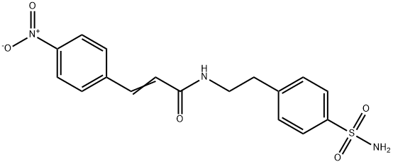 (E)-3-(4-nitrophenyl)-N-[2-(4-sulfamoylphenyl)ethyl]prop-2-enamide Struktur
