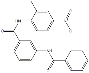 3-benzamido-N-(2-methyl-4-nitrophenyl)benzamide Struktur
