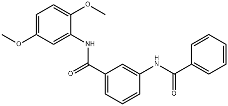 N-(2,5-dimethoxyphenyl)-3-[(phenylcarbonyl)amino]benzamide Struktur