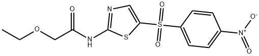 2-ethoxy-N-[5-(4-nitrophenyl)sulfonyl-1,3-thiazol-2-yl]acetamide Struktur