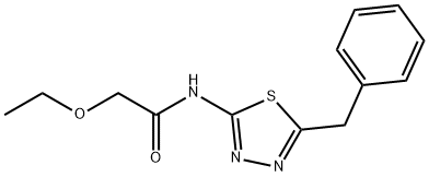 N-(5-benzyl-1,3,4-thiadiazol-2-yl)-2-ethoxyacetamide Struktur