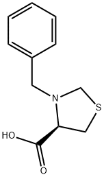 N- phenylmethyl-R-4-Thiazolidinecarboxylic acid Structure