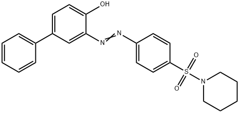 3-{[4-(1-piperidinylsulfonyl)phenyl]diazenyl}-4-biphenylol Struktur