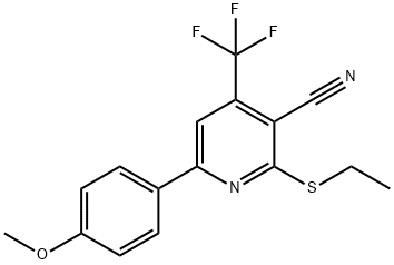 2-(ethylthio)-6-(4-methoxyphenyl)-4-(trifluoromethyl)nicotinonitrile|