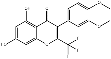 3-(3,4-dimethoxyphenyl)-5,7-dihydroxy-2-(trifluoromethyl)-4H-chromen-4-one Structure