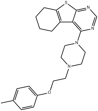 4-(4-(2-(p-tolyloxy)ethyl)piperazin-1-yl)-5,6,7,8-tetrahydrobenzo[4,5]thieno[2,3-d]pyrimidine Structure