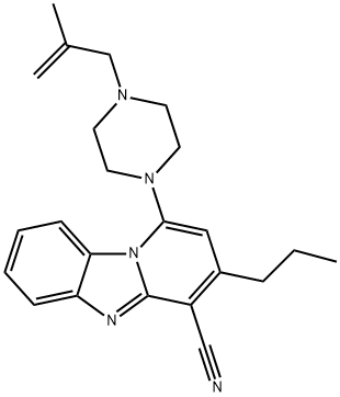 1-(4-(2-methylallyl)piperazin-1-yl)-3-propylbenzo[4,5]imidazo[1,2-a]pyridine-4-carbonitrile Structure