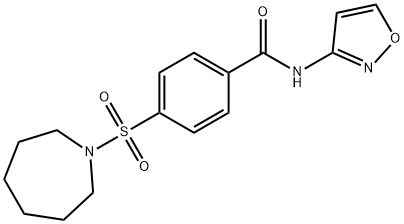 4-(azepan-1-ylsulfonyl)-N-(isoxazol-3-yl)benzamide 化学構造式