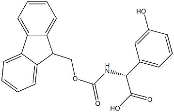 N-FMOC-R-3-羟基苯甘氨酸, 615553-60-1, 结构式