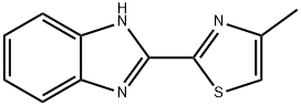 N-(1H-benzo[d]imidazol-2-yl)-4-methylthiazol-2-amine,61690-05-9,结构式