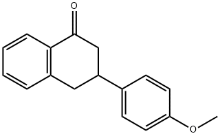 3,4-二氢,3-(4-甲氧基苯基)-1(2H)-萘酮, 61696-79-5, 结构式