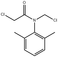 2-chloro-N-(chloromethyl)-N-(2,6-dimethylphenyl)acetamide 化学構造式