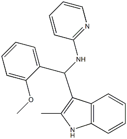 N-((2-methoxyphenyl)(2-methyl-1H-indol-3-yl)methyl)pyridin-2-amine Structure