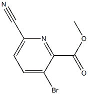 3-溴-6-氰基吡啶甲酸甲酯, 61880-93-1, 结构式