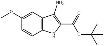 3-AMINO-5-METHOXY-1H-INDOLE-2-CARBOXYLIC ACID TERT-BUTYL ESTER 结构式