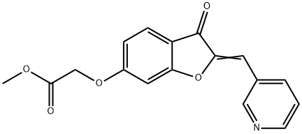 Methyl 2-{[(2Z)-3-oxo-2-[(pyridin-3-yl)methylidene]-2,3-dihydro-1-benzofuran-6-yl]oxy}acetate Structure