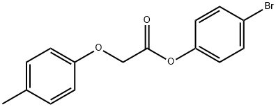 Acetic acid, (4-methylphenoxy)-, 4-bromophenyl ester Struktur