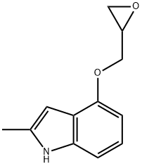 2-甲基-4-(噁丙环-2-基甲氧基)-1H-吲哚, 62119-47-5, 结构式