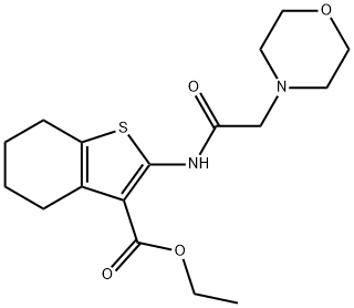 ethyl 2-(2-morpholinoacetamido)-4,5,6,7-tetrahydrobenzo[b]thiophene-3-carboxylate 结构式