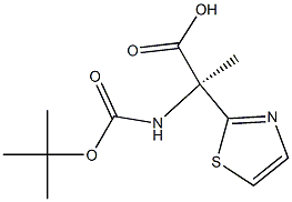 BOC-L-2-噻唑基丙氨酸, 627910-28-5, 结构式