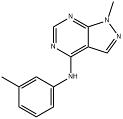 1H-Pyrazolo[3,4-d]pyrimidin-4-amine,1-methyl-N-(3-methylphenyl)- Structure