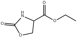 RS-2-Oxo-4-oxazolidinecarboxylic acid ethyl ester 化学構造式
